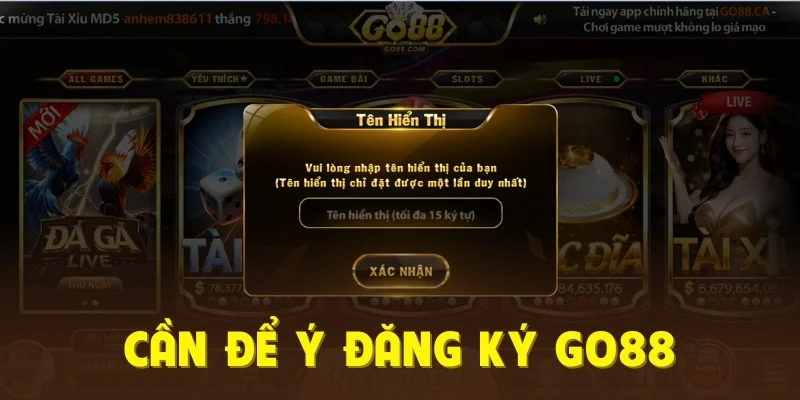 Lưu ý khi đăng ký