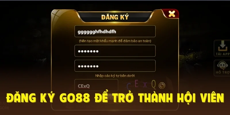 Đăng ký Go88 để trở thành hội viên