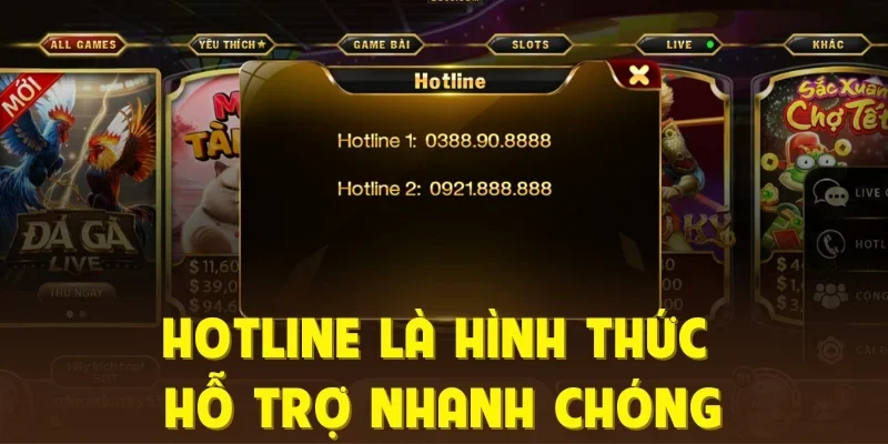 Hotline là hình thức hỗ trợ nhanh chóng